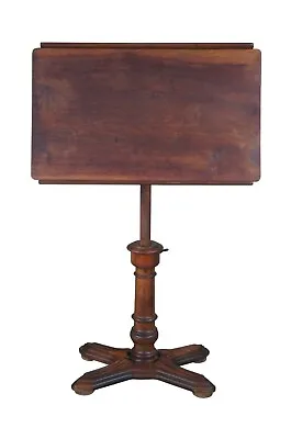 Antique 19th Century Emile Chouanard French Walnut Lectern Drafting Table Easel • $2975