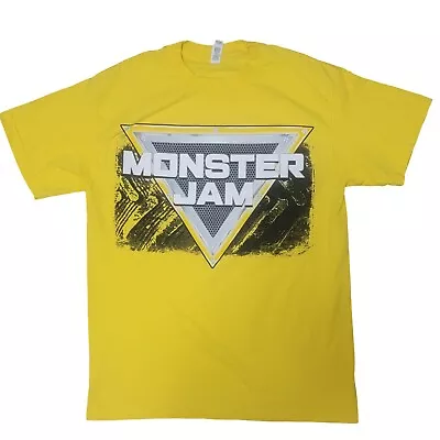 Yellow Monster Jam Two Sided Logo Unisex T-shirt (S - M - L - XL) • $10.09