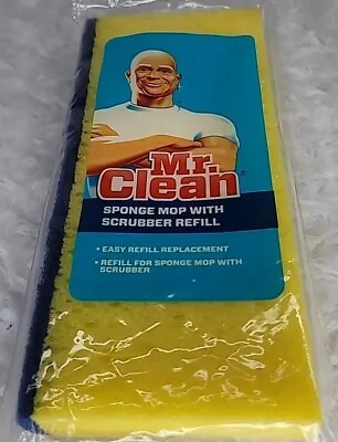 MR. CLEAN Snap On / Off Sponge Mop Refill Scrubber Yellow Replacement NEW • $9.99