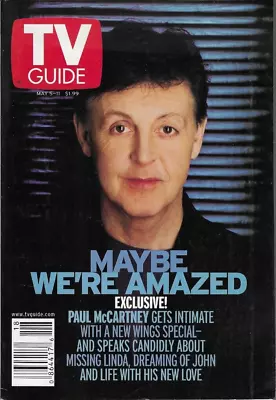 TV Guide Magazine May 5-11 2001 Vol 49 No 18 Paul McCartney Cover Beatles • $8.49