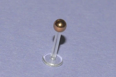 £1.99 • Buy Rose Gold 3 Mm Labret Tragus Ear Cartilage Bar In 1.2 Mm Bio Flex And Steel