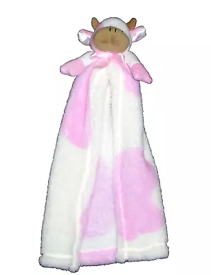 Cutie Pie Pink White Cow Baby Blanket My 1st Buddy Security Lovey • $35.16