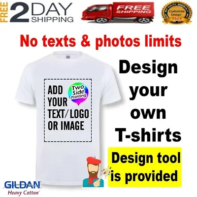 $16.99 • Buy Personalized T-shirt With Image And Text For Parties/vacations/birthdays DTG 209