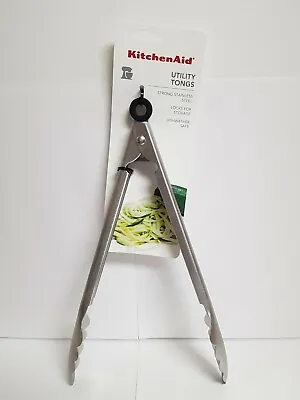 $15.99 • Buy Kitchenaid Stainless Steel Heavy Duty Utility Tongs Great For Grilling
