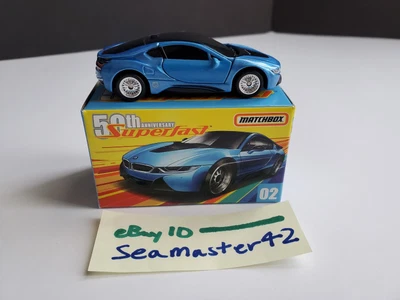 $10.99 • Buy Matchbox 2016 BMW I8 Superfast 50th Anniversary #02 2019 Blue