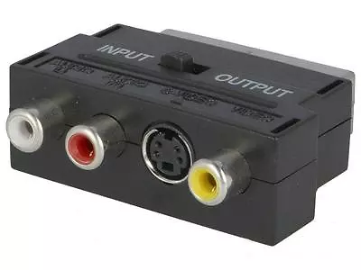 £3 • Buy Scart Lead To SVHS & 3 X RCA Phono TV Adapter Converter Box With Switch Trendy