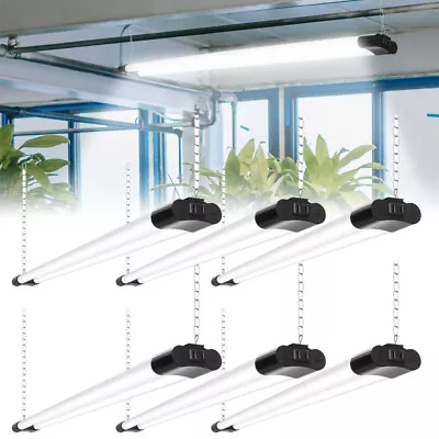 6 PACK 4FT LED SHOP LIGHT 6500K Daylight Fixture Utility Ceiling Lights Garage • $74.99