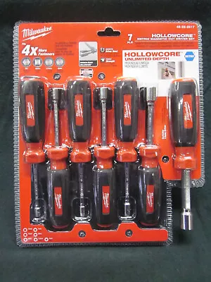 Milwaukee 7 Piece Hollow Core Metric Nut Driver Set #48-22-2517 • $44.95