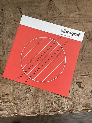 Vintage Vibrograf Watch Timing Machine Interpretation Of Traces Booklet • $18.65