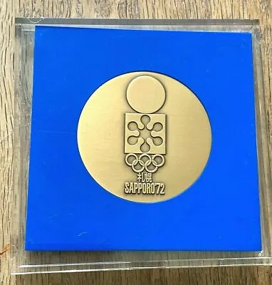 $149.99 • Buy Original 1972 Sapporo Japan Winter Olympic Participation Medal W/ Lucite Case