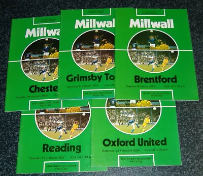 Millwall Collection - 5x Programmes From 1979/80 Season *EXC* • £1.65