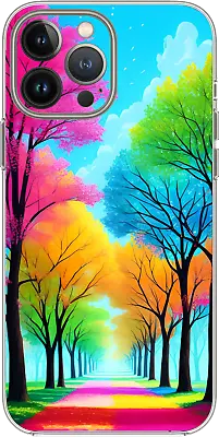 Rainbow Trees Pride Spring Summer Case Cover Silicone / Shockproof / MagSafe • $17.95