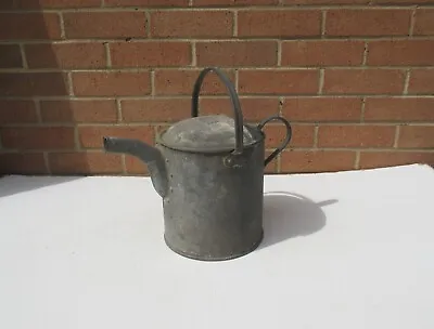 Vintage Stubby Spout Galvanised Metal 1 & 1/2 Gallon Watering Can Prop Display • £38.50