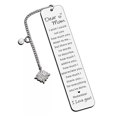 Mothers Day Gift For Mom Bookmark For Women Gift From Son Daughter Birthday V... • $10.21