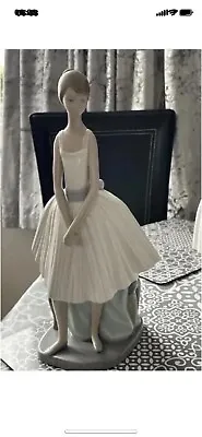 Rare Large Nao By Lladro Figurine Standing Ballerina With Stool Girl Ballet • £29