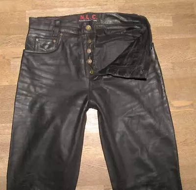 Narrow   Nashville   Men's Leather Jeans Nubuk- Pants IN Black W29   / L32   • $34.40