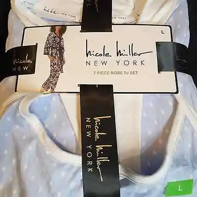 Nicole Miller New York 3 Piece Robe PJ Set • $25