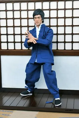 1/6 Long Sleeves Kung Fu Suit Set NAVY Color For 12'' Action Figure Hot Toys • $102.77