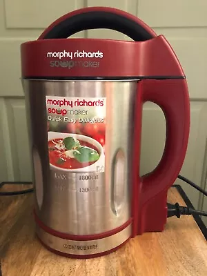 £34 • Buy MORPHY RICHARDS Soup Smoothie Maker 501015 Serrator Blade 1.6L Red 4 Settings