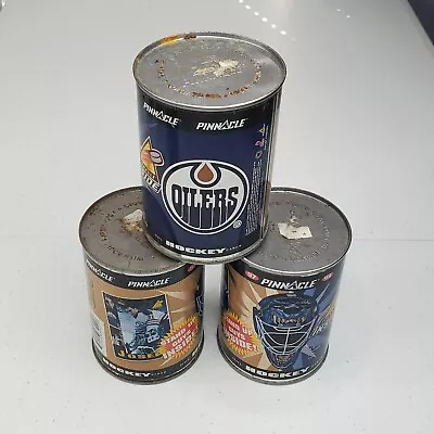 1997-98 NHL Pinnacle Inside Edmonton Oilers 3 Can Lot Sealed Cards Display VTG • $19.99