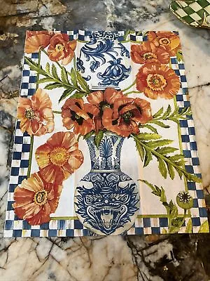 MacKenzie-Childs MING POPPIES Guest 1 Napkin For Decoupage. • $3