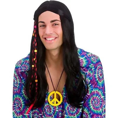 Wicked Costumes Black Cool Hippie Wig • £9.95