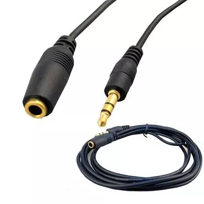 3.5mm Male To Female Earphone Audio Extension Adapter Cable Lead Cord 3m Long UK • £2.99