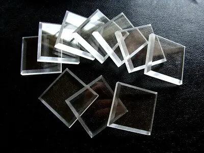 25 Clear Square Mineral Display Bases   1 “ • $14.50