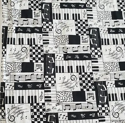 Fabric Traditions Cotton Fabric All That Jazz 5252 Piano Lyrics & Notes 45 W BTY • $14.95