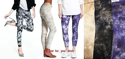 HUE Women's Leggings Tie-Dye Denim Skimmer Leggings XS S M L XL • $15.96