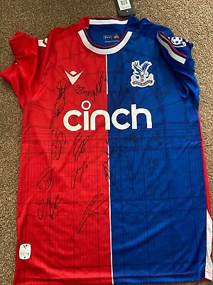 £115 • Buy Crystal Palace - Hand Signed Replica Home Shirt -23/24 -Large Men's - BNWT - COA