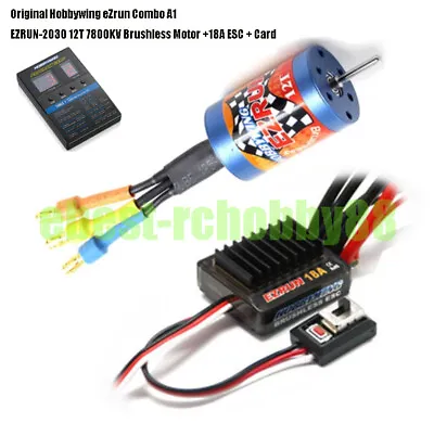 Original Hobbywing EZRUN 18A ESC 12T 7800KV Brushless Motor Combo For RC1/18 Car • $56.99