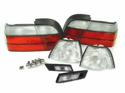 DEPO 12 Pieces Clear Corner+Tail+Side Marker Lights For 1992-96 BMW E36 4D Sedan • $152.12