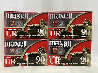Lot Of 4 Maxwell  UR 90 Cassette 90 Minutes Normal Bias Factory Sealed • $10.95