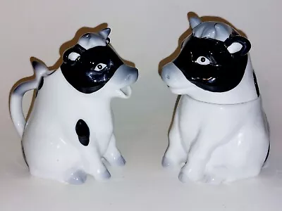 Cow Jug Milk Creamer Sugar Bowl Set Abbott Pottery Made In Japan • £9.99