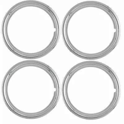 16  Inch Plastic Chrome Beauty Rings 2  TRIM RING SET Measures 1.75 • $118.95