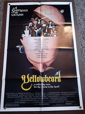 YELLOWBEARD Original  1983 Comedy Cheech And Chong 1-SHEET MOVIE POSTER 27 X 41 • £18.13