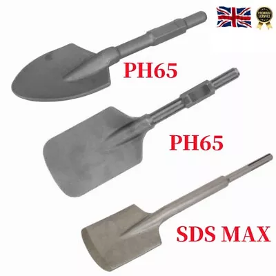 Multipurpose Clay Spade Breaker Chisel SDS-Max/ PH65 Hammer Drill Digging Work • £30.89