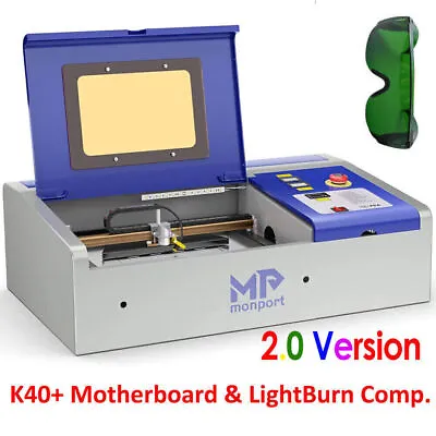 Monport 40W Pro 2.0 12 X8  CO2 Laser Engraver Marker LightBurn K40+ Board Air As • $520