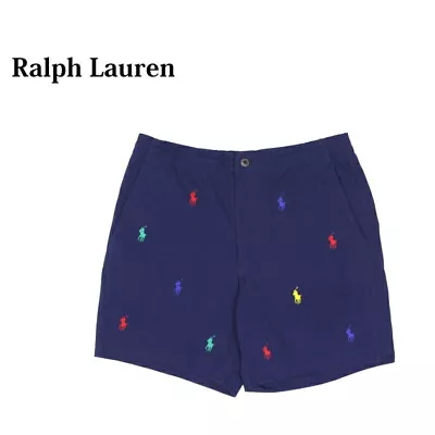 Polo Ralph Lauren Multi-Pony Sweat Shorts Short Pants - Navy With Ponies • $69.99