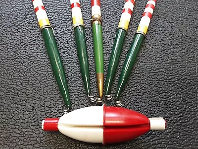 A Group Of 6 Vintage Plastic Fishing Bobbers 5 Are 7  In Length • $9.99