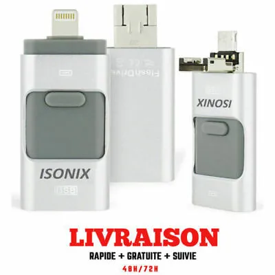 ISONIX IPhone USB Flash Drive OTG I-Flash Memory Storage For IPhone 6/7/8 Ipad  • £10.49