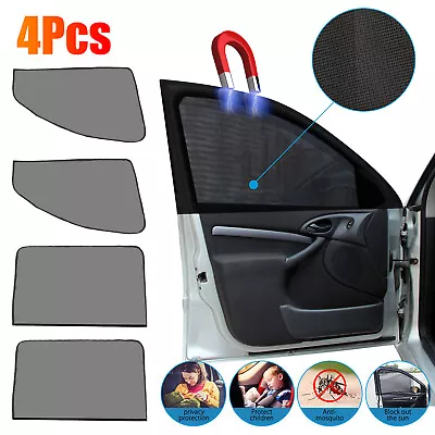 4X Magnetic Car Side Front Rear Window Sun Shade Cover Mesh Shield UV Protection • $12.45