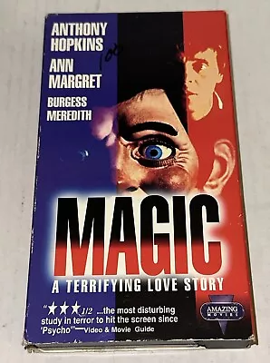 UAV Video MAGIC VHS 1991 Movie Rental Anthony Hopkins Terrifying Love Story • $9.74