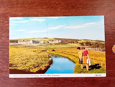 Dartmoor Prison And North Hessary Tor Princetown Harvey Barton Postcard • £1.60