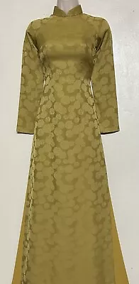 Ao Dai Lụa Sen Đá Vietnamese Dress With Pant - Size : X-Small • $45