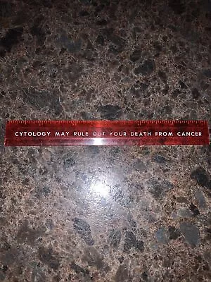 Vintage Cytology 6 Inch Red Ruler  • $6