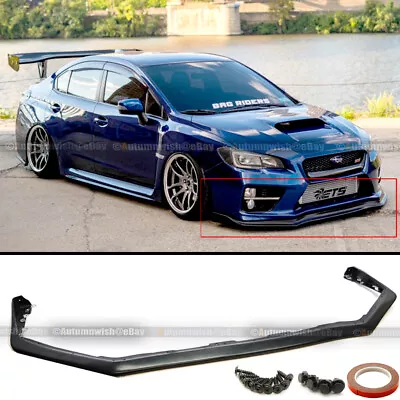 $75.99 • Buy For 15-19 Subaru WRX STI V-Limited Style 1 Piece Front Bumper Lip Chin Spoiler 