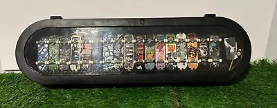 Tech Deck Fingerboard Display Case Black With Lot Of 18 Boards Tony Hawk Skate • $50