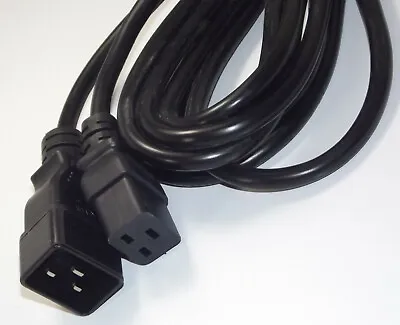 £20 • Buy 10m IEC C19 To IEC C20 Power Cable - 16 Amp UPS Extension Lead